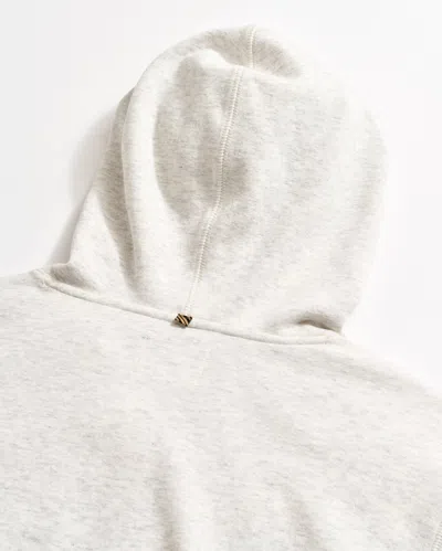 Billy Reid Rib Hoodie Pullover In Light Grey