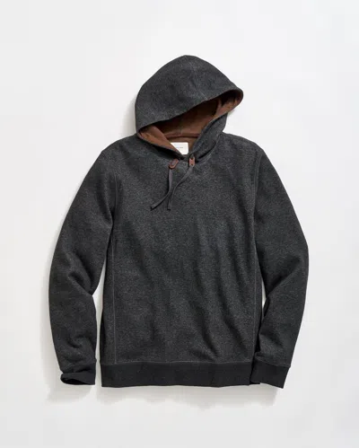 Billy Reid Rib Hoodie Pullover In Black