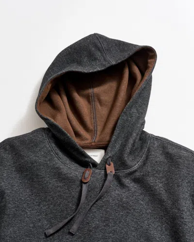 Billy Reid Rib Hoodie Pullover In Black