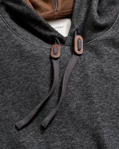 Billy Reid Rib Hoodie Pullover In Black