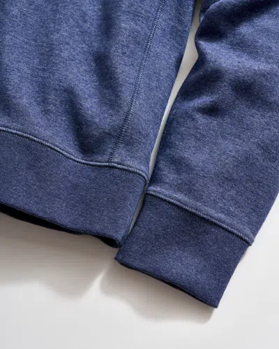 Billy Reid Rib Hoodie Pullover In Denim Blue
