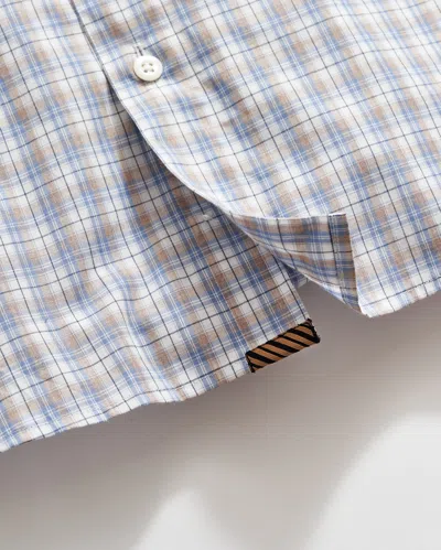 Billy Reid Windowpane Plaid Hutcheson Sport Shirt In Blue Multi