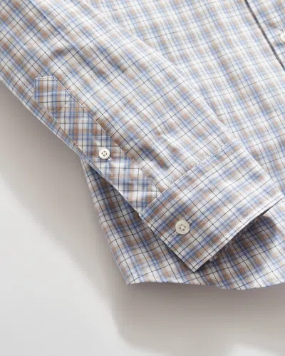 Billy Reid Windowpane Plaid Hutcheson Sport Shirt In Blue Multi