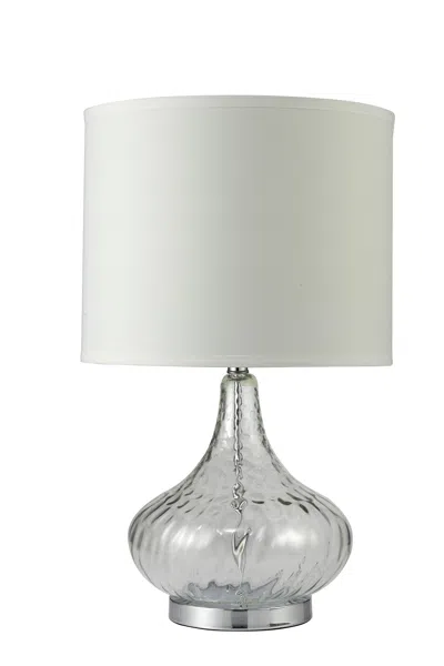 Homezia Clear Textured Glass Table Lamp