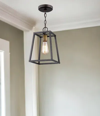 Homezia Antique Bronze Metal Tapered Hanging Light
