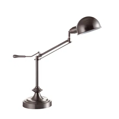 Homezia Silver Metal Swing Arm Table Lamp