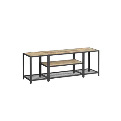 Breebe Tv Stand For Tvs Up To 75'' Turquoise Brown And Black