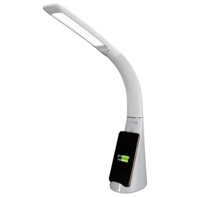 Homezia Contemporary White Sanitizing And Charging Led Desk Lamp
