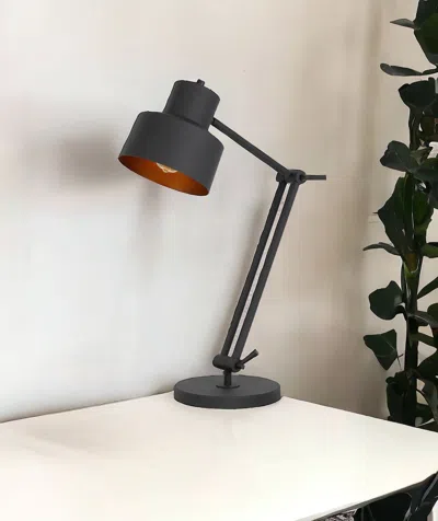 Homezia 33" Black Metal Adjustable Desk Table Lamp