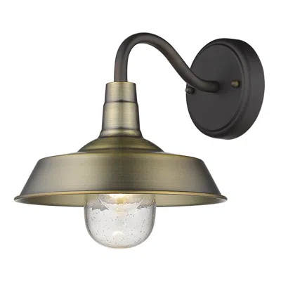 Homezia Brushed Gold Shallow Plate Shape Wall Light