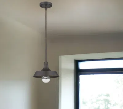 Homezia Antique Bronze Shallow Plate Adjustable Pendant Light