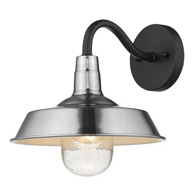 Homezia Silver Shallow Plate Shape Wall Light