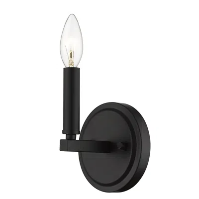 Homezia One Light Matte Black Wall Sconce