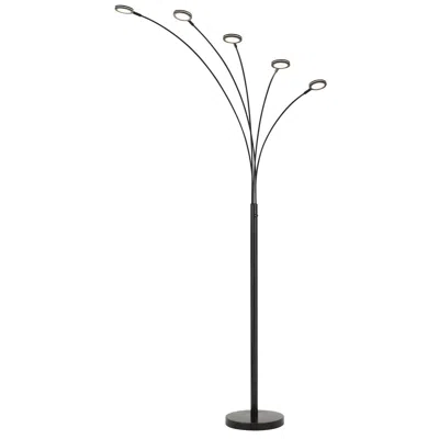 Homezia 72" Bronze Five Light Led Arc Floor Lamp