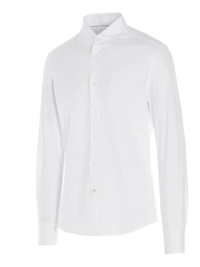 Shop Brunello Cucinelli Basic Cotton Shirt In White