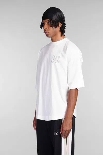 Palm Angels T-shirt In White Cotton In White