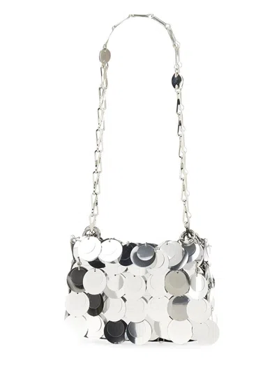 Shop Rabanne "sparkle Nano" Bag In Silver