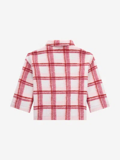 Guess Check-pattern Jacket In Pink