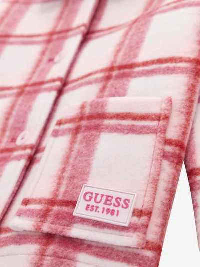 Guess Check-pattern Jacket In Pink