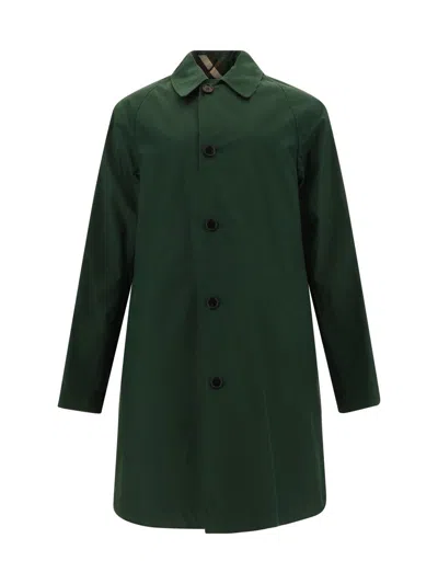 Shop Burberry Coats In Green