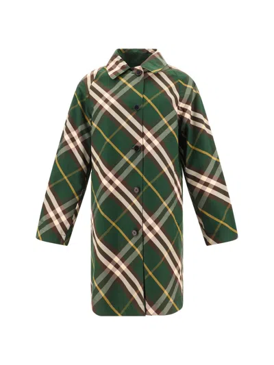 Shop Burberry Coats In Green