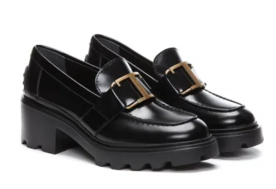 Shop Tod's Flat Shoes In Black