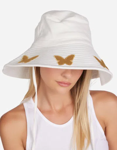 Lauren Moshi Adina Gold Butterfly Patches In White