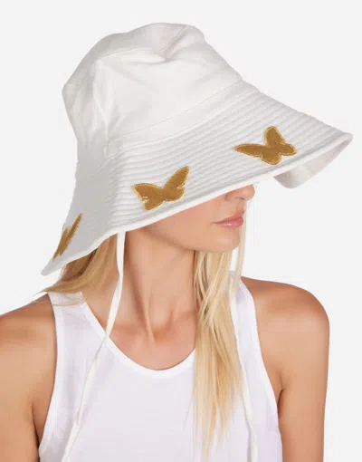Lauren Moshi Adina Gold Butterfly Patches In White