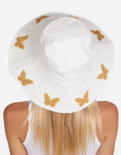 Lauren Moshi Adina Gold Butterfly Patches In White