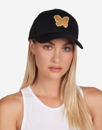 Lauren Moshi Bay Gold Butterfly Patches In Black