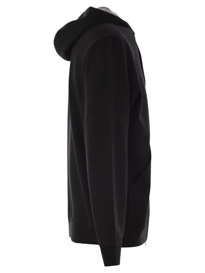 Shop Brunello Cucinelli Cotton, Cashmere And Silk Fleece Hooded Topwear In Black