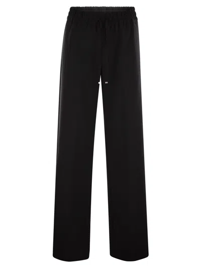 Shop Dondup Marisol Gabardine Jogger Trousers In Black