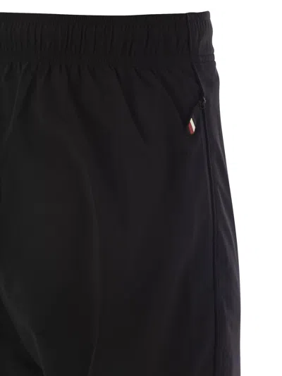 Moncler Technical Nylon Pants In Black