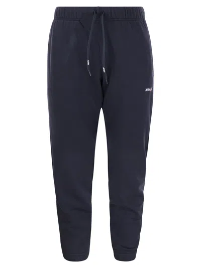 Autry Tapered Cotton Track Pants In Blue