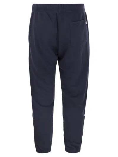 Autry Tapered Cotton Track Pants In Blue