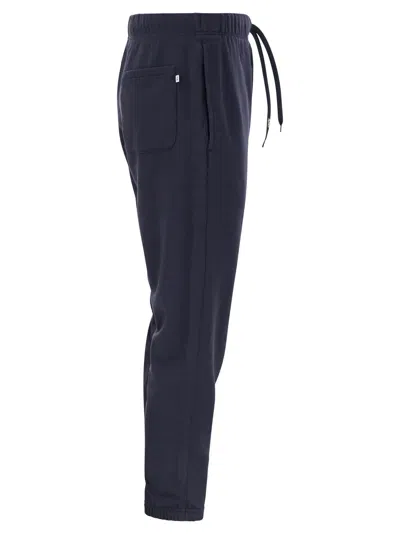 Autry Tapered Cotton Track Pants In Blue