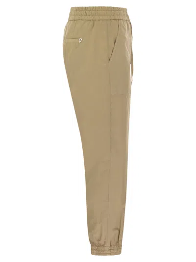 Dondup Alba - Cotton Jogger Trousers In Hazelnut