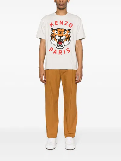 Shop Kenzo Lucky Tiger Oversize T Shirt In White