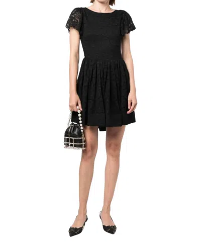 Caroline Constas Marguerite Mini Dress In Black In Black