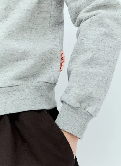 Shop Acne Studios Men Half-zip Sweatshirt In Gray