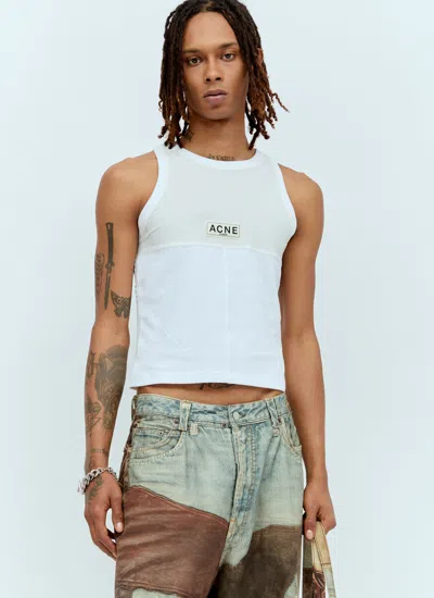 Shop Acne Studios Men Logo Patch Tank Top In White