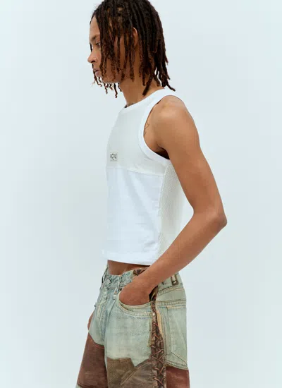 Shop Acne Studios Men Logo Patch Tank Top In White