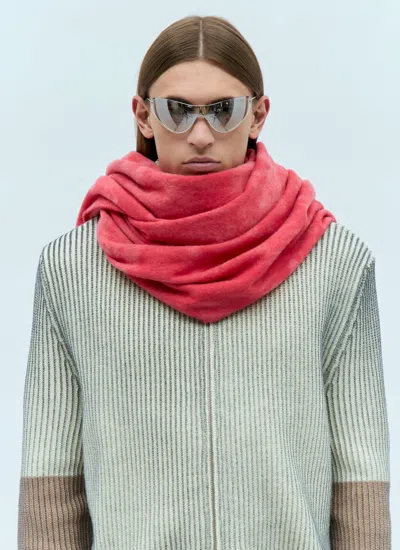 Acne Studios Men Tie-dye Wool Scarf In Pink