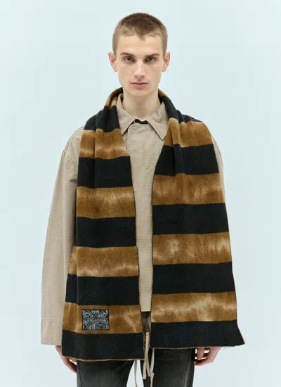 Acne Studios Men Tie-dye Scarf In Brown