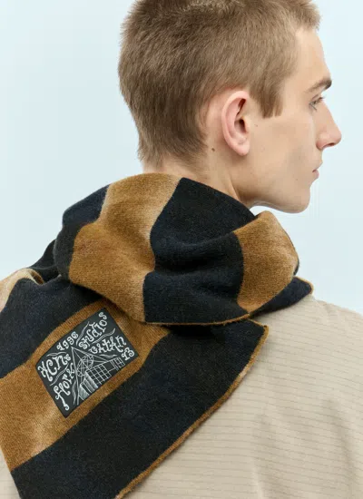 Acne Studios Men Tie-dye Scarf In Brown