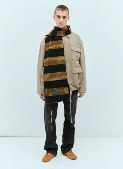 Acne Studios Men Tie-dye Scarf In Brown