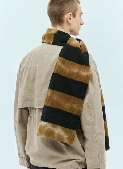 Acne Studios Men Tie-dye Scarf In Brown