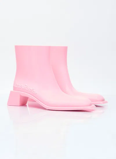 Shop Acne Studios Women Rubber Ankle Boots In Pink