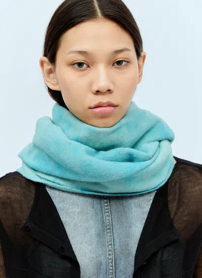 Acne Studios Women Narrow Tie-dye Wool Scarf In Blue