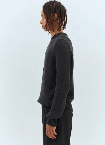 Burberry Cashmere Sweater With Ekd Design In Black